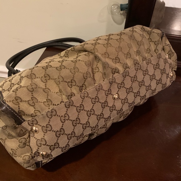 Gucci Brown GG Monogram D Ring Bag - Picture 7 of 12